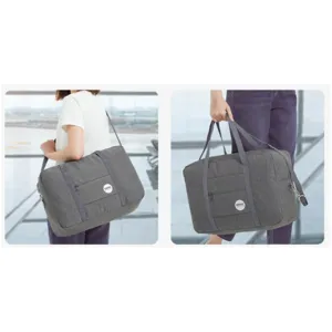 Sac de voyage pliable bagage cabine sous le siège sac effet personnel vue détaillée.