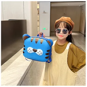 Zaino per bambini con simpatico design a tigre di cartone animato, borsa scolastica casual.