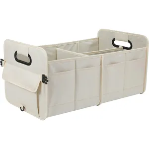 Car Trunk Organizer Foldable Multi Compartment Large Capacity Storage Box Oxford Cloth Car Interior Storage Container