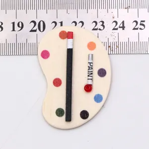1:12 maison de poupée miniature palette de peinture en bois accessoire de photographie de bricolage