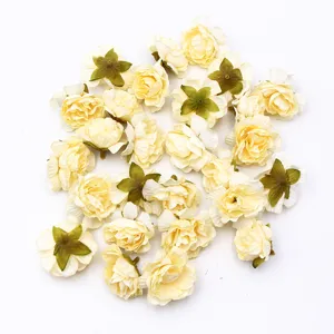 Artificial silk flower heads, 5cm small rose bud for DIY craft, wedding, home decor.