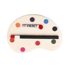 Palette en Bois Miniature pour Maison de Poupée Modèle de Peinture d'Art Accessoires de Photographie de Scène de Petite Maison de Poupée