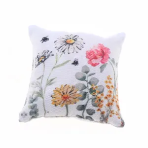 Poppenhuis miniatuur lente pasen sierkussen bjd pop mini bank kussen bloemenprint