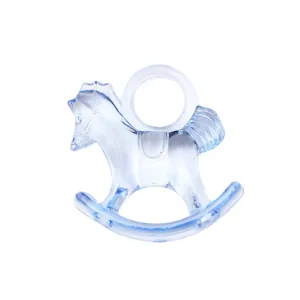 Clear acrylic rocking horse charm for baby shower party decoration DIY craft pendant cute