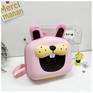 Simpatico zaino rosa per bambini con animale dei cartoni animati scuola materna borsa carina