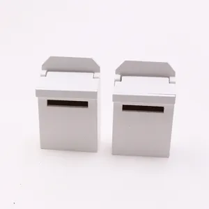 1:12 Maison de poupée miniature boîte aux lettres blanche micro modèle accessoire 2pcs