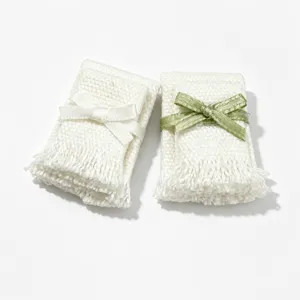 Dollhouse miniature fabric bow tassel towel BJD tiny bathroom scene decor ornament