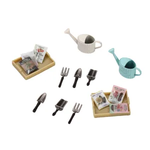 Dollhouse miniature gardening tool set simulation watering can micro landscape model