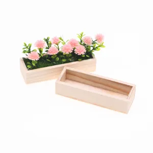 Maison de poupée miniature pot de fleurs rectangulaire BJD micro paysage de jardin.