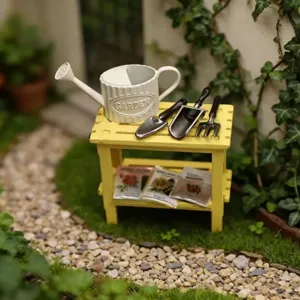 Dollhouse Miniature Gardening Tool Set Simulation Watering Can Seed Bags Dollhouse Accessories