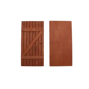 Miniature wooden dollhouse door set DIY micro scene craft doll furniture accessory