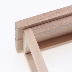 Miniature wooden long table detail view, 1:12 scale dollhouse miniature furniture.