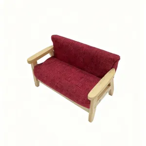 Miniatur Holzes Sofa Detail, perfekt für Puppenhaus Wohnzimmer Szene Zubehör Modell.