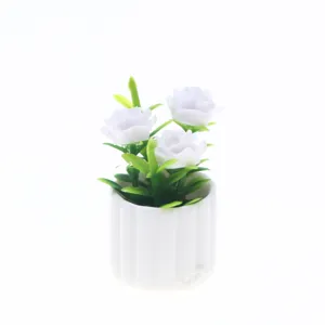 Petite plante en pot artificielle maison de poupée miniature plante verte micro paysage