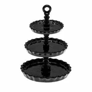 Miniature 3-tier dessert cake stand dollhouse miniature food display prop display shelf.