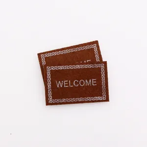 1:12 maison de poupée miniature tapis bienvenue marron non-tissé micro paysage accessoire photo