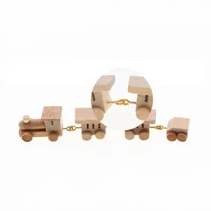 Miniature wooden train dollhouse toy micro scene photography props tiny accessories decor
