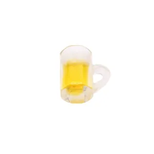 Taza de cerveza en miniatura 1:12 para casa de muñecas, juguete de resina para decorados.