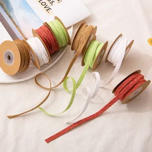 Eco-friendly woven paper rope rolls for gardening decoration and floral packaging craft supply.
