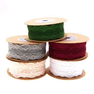 25mm polyester spitzenband borte rollen in verschiedenen farben zum basteln geschenke