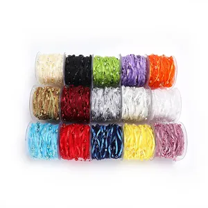 15 Colors 10m Roll Handmade Pearl Chain Snow Yarn Ribbon Gift Flower Packaging DIY