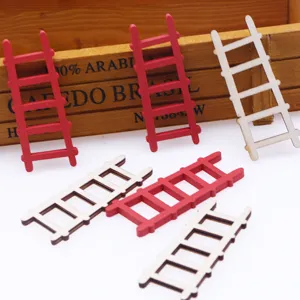 Scala in Legno in Miniatura per Casa delle Bambole Giardinaggio in Vaso Ornamenti Paesaggistici Accessori Fotografici Fai-da-Te