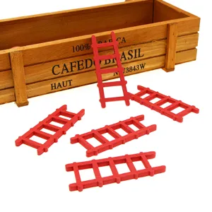 Miniatura scala in legno per casa delle bambole giardino e supporto fotografico.