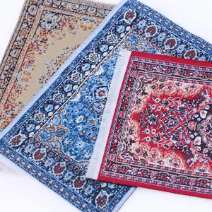 Miniature dollhouse Turkish carpet mat micro scene decorative woven floor rug 17x10cm