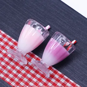 Tasses de milkshake en plastique miniatures pour maison de poupées, accessoires.