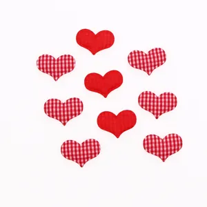 Parches de Tela en Forma de Corazón Grabados por Ultrasonidos Accesorios para Decoración de Ropa de Boda DIY
