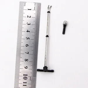 supporto per microfono in miniatura per casa delle bambole 1:12 set di accessori fotografici