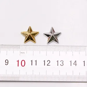 Acrylic flatback star rhinestones in gold and silver colors for DIY jewelry clothing craft accessories