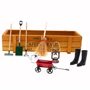 Set de herramientas de jardín en miniatura para casa de muñecas 1:12 accesorios decorativos