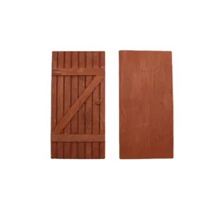 Miniature wooden door dollhouse furniture DIY wooden toy model for micro landscape decor