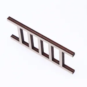 Miniature wooden ladder detail shot, perfect for dollhouse or DIY craft projects.