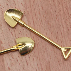 Mini metalen schep lepel speelgoed DIY legering sieraden accessoires gedetailleerd.