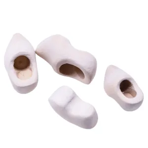 Miniatura zoccoli di legno scarpe casa delle bambole modello legno grezzo accessori fai da te.