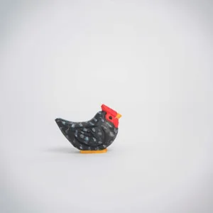 Figurine de poulet en bois faite à la main décoration de bureau animal mignon ornement