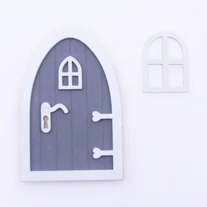 Houten Poppenhuis Miniatuur Sprookjesdeur Poppenhuis Accessoires Fotorekwisieten Woondecoratie