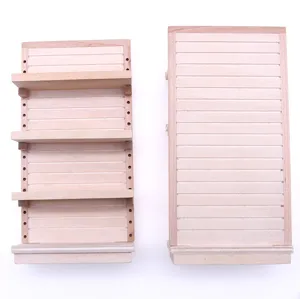 Miniature wooden dollhouse 4-tier display shelf unpainted miniature furniture model
