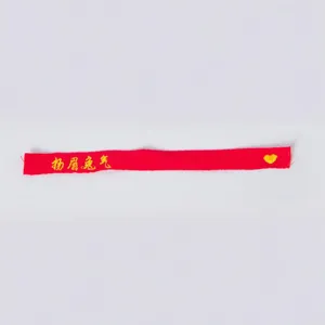 Rotes Besticktes Stoffband Dekoratives Mini Tuch Baumwoll Gurtband Traditionelles Handwerkszubehör Für Heimdekoration