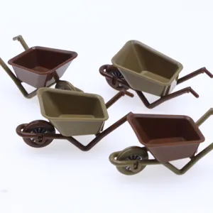 Dollhouse Miniature Plastic Simulation Farm Tool Model Tiny Little Cart Dollhouse Accessories Fairy Garden Micro Landscape Toy