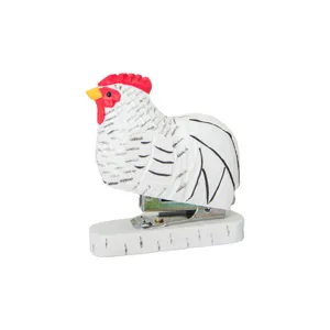 Joli agrafeur en bois en forme de poulet accessoire de bureau créatif animal déco