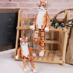 Handgemachte Tiger Skulptur mit beweglichen Gelenken für die Tischdekoration neu