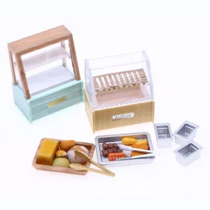 Miniature Dollhouse Bread Cabinet Oden Display Stand Resin Food Model Simulation Kitchen Scene Photography Props