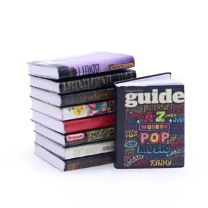 Miniature dollhouse books set, mini magazines for BJD OB11 micro scene decor toys.
