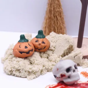 Miniatuur Halloween poppenhuis decoratie set met pompoen, schedel en bezem
