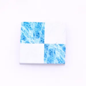 Piastrella per pavimenti in legno per casa delle bambole blu bianco quadrato OB11