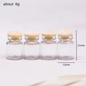 Miniatur Glas Aufbewahrungsgläser mit Holzkoerpern Puppenhaus Küche Lebensmittel Zubehör
