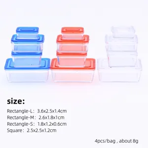 Miniature Dollhouse Bento Box Plastic Food Storage Container Cute Pretend Play Kitchen Food Toy Accessories